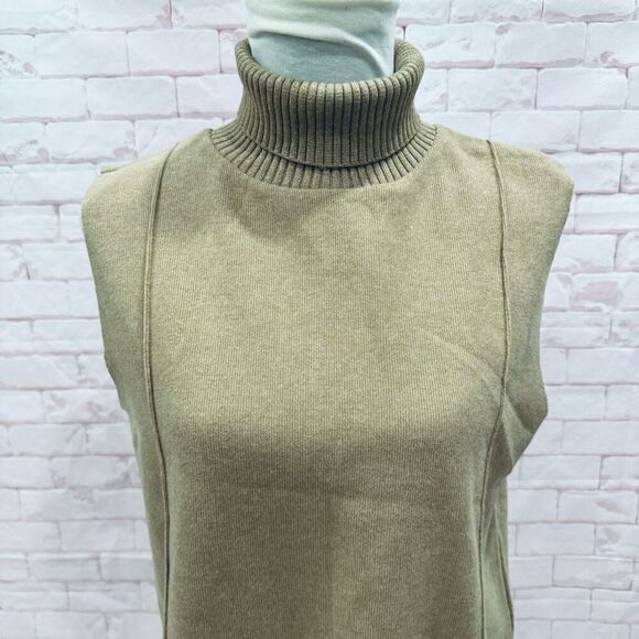 New ZARA turtle neck top color tan size large - Picture 2 of 8